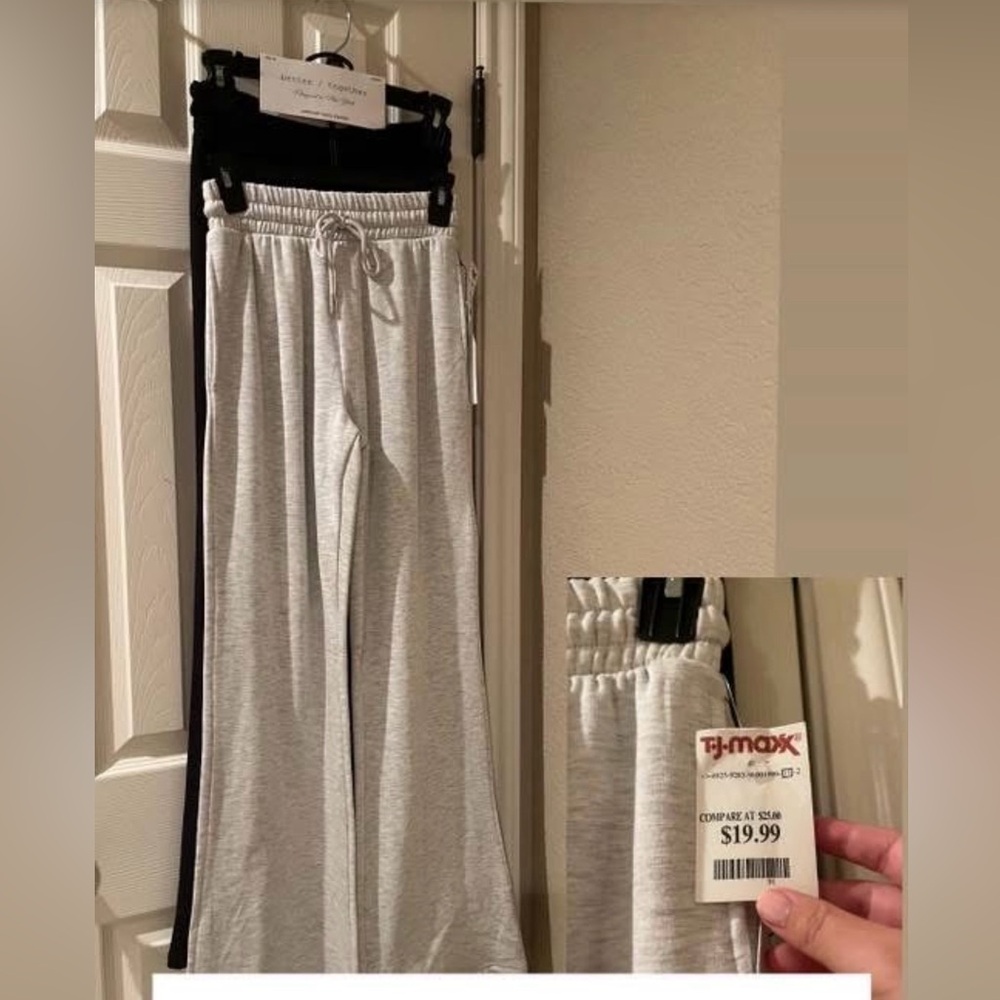Gray & Black Women's Track Pants